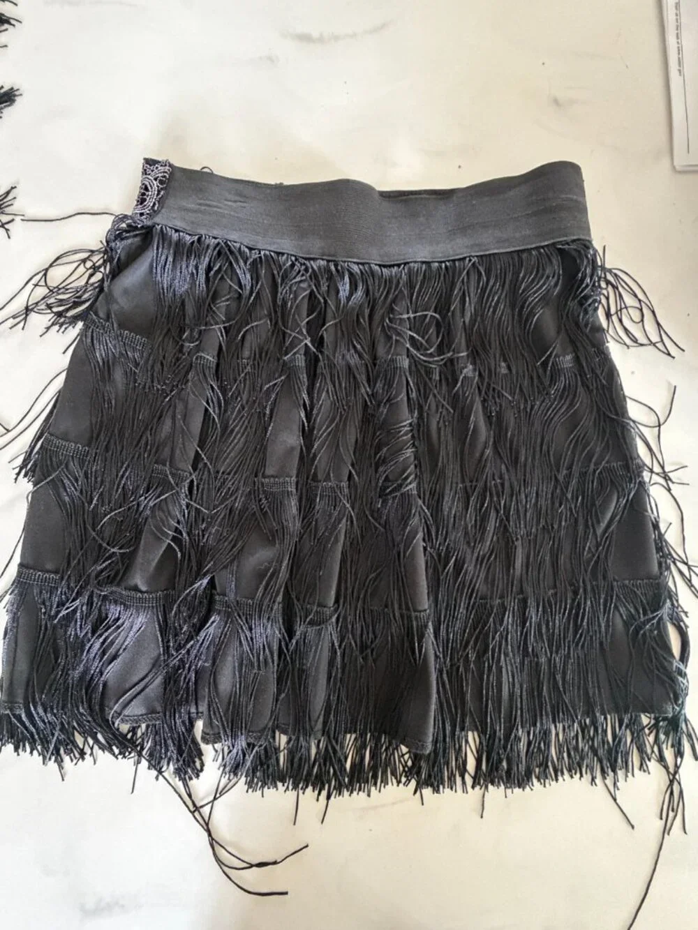 Spirit Halloween Black Flapper Costume Adult Small/Medium Fringe 1920s Gatsby Co - Picture 7 of 9